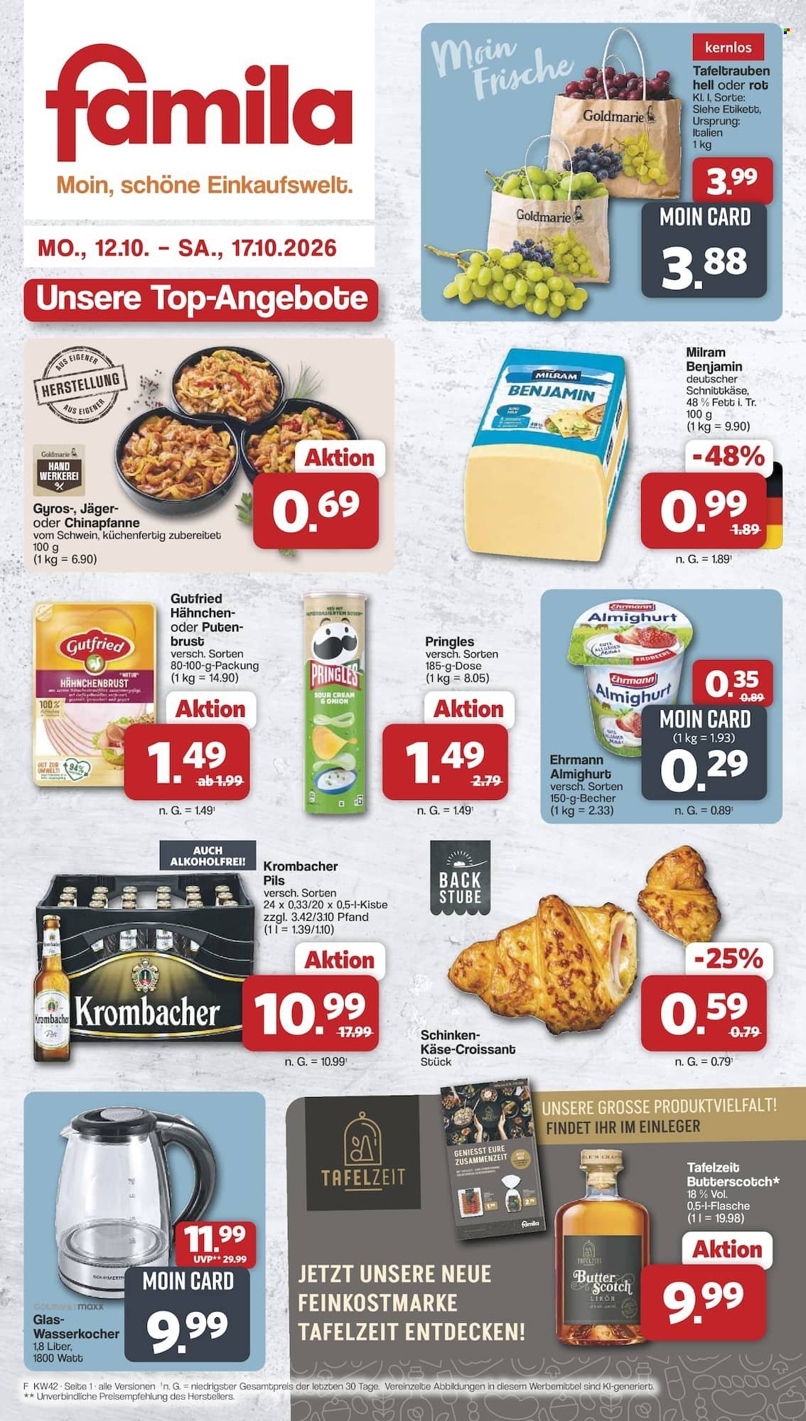 famila Prospekte  - 12.10.2026 - 17.10.2026. Seite 1