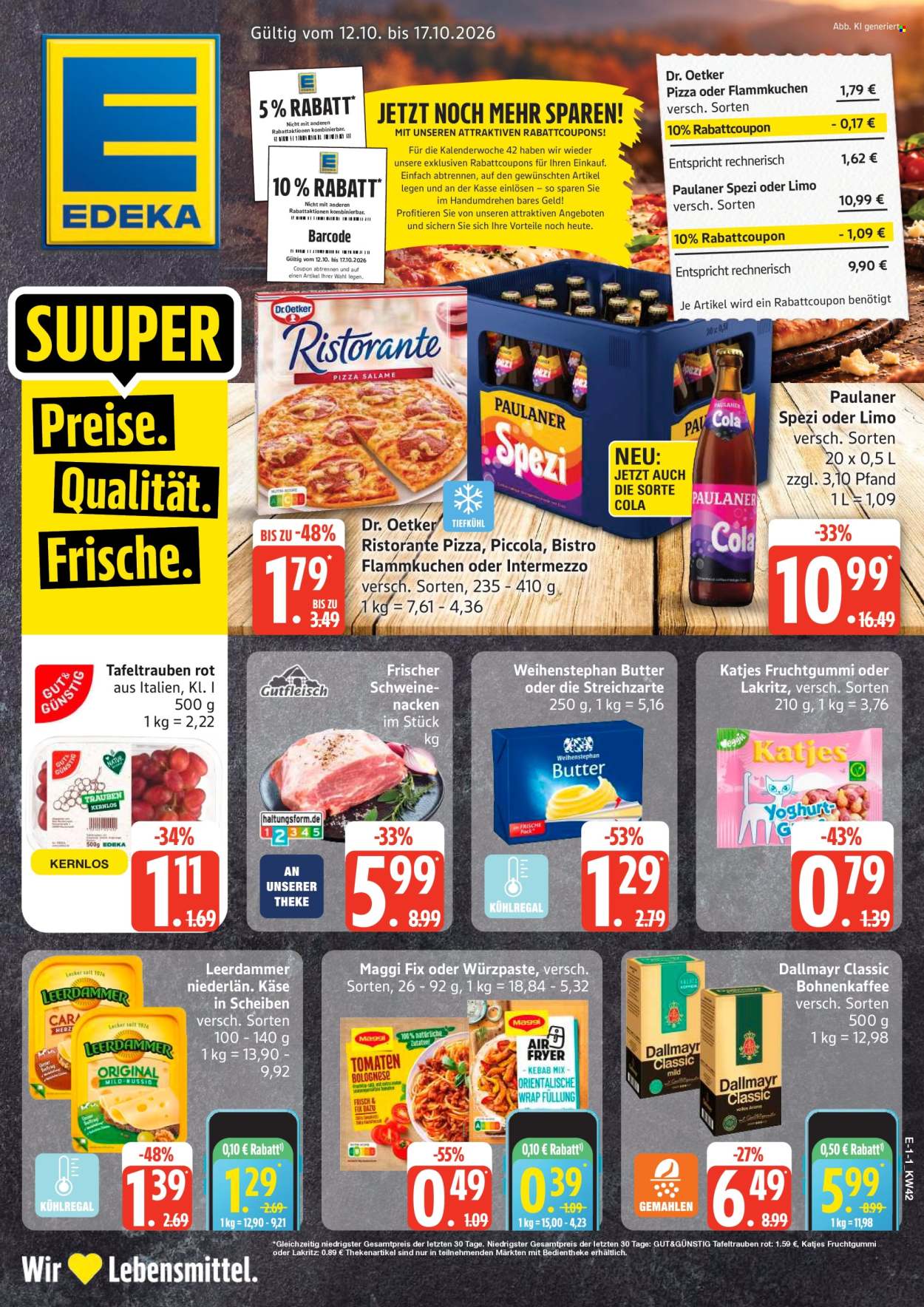 Edeka Prospekte  - 12.10.2026 - 17.10.2026. Seite 1