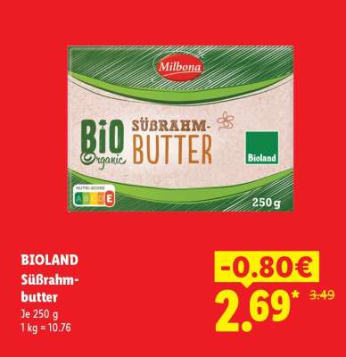 Bioland Süßrahm Butter