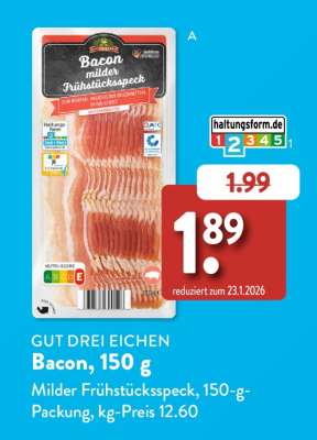 GUT DREI EICHEN Bacon, 150 g