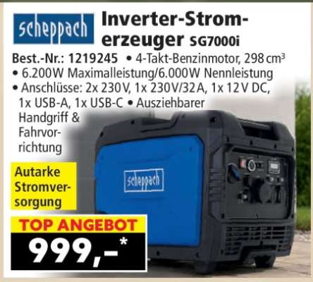 Inverter-Stromerzeuger SG7000i