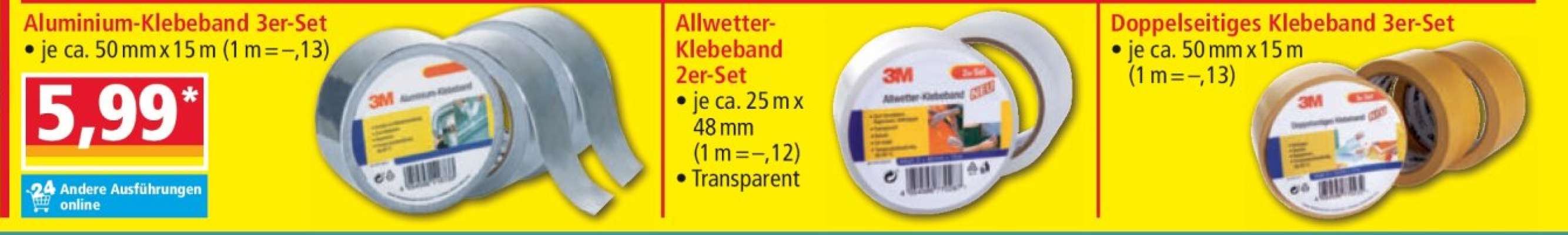 Aluminium-Klebeband 3er-Set