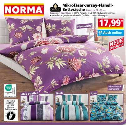 Mikrofaser-Jersey-Flanell-Bettwäsche