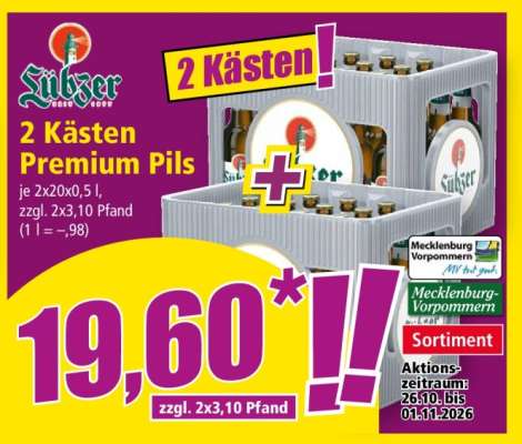 2 Kästen Premium Pils