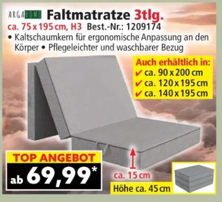 Faltmatratze 3tlg.