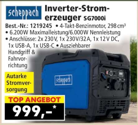 Inverter-Stromerzeuger SG7000i
