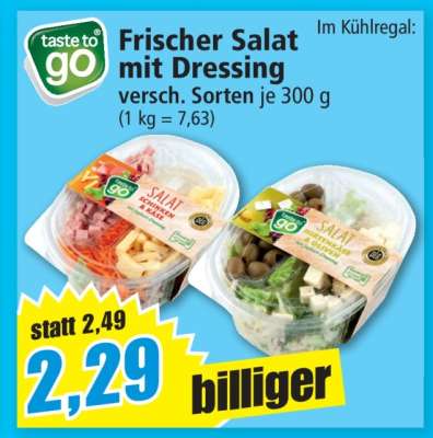 Frischer Salat mit Dressing
