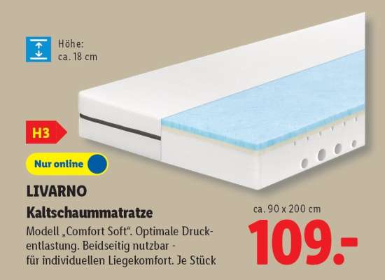 LIVARNO Kaltschaummatratze