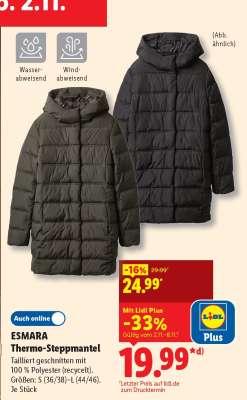Esmara Thermo-Steppmantel