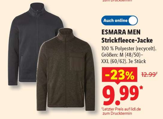 Esmara Men Strickfleece-Jacke