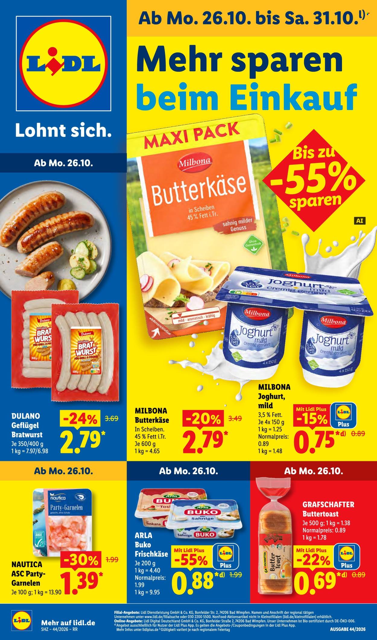 Lidl Prospekte  - 26.10.2026 - 31.10.2026. Seite 1