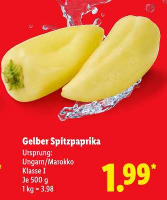 Gelber Spitzpaprika