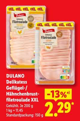 DULANO Delikatess Geflügel-/Hähnchenbrustfiletroulade XXL