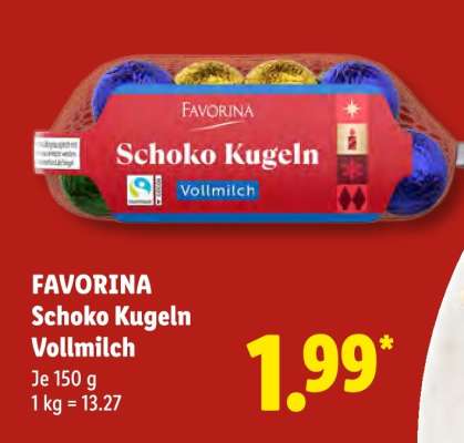 FAVORINA Schoko Kugeln Vollmilch