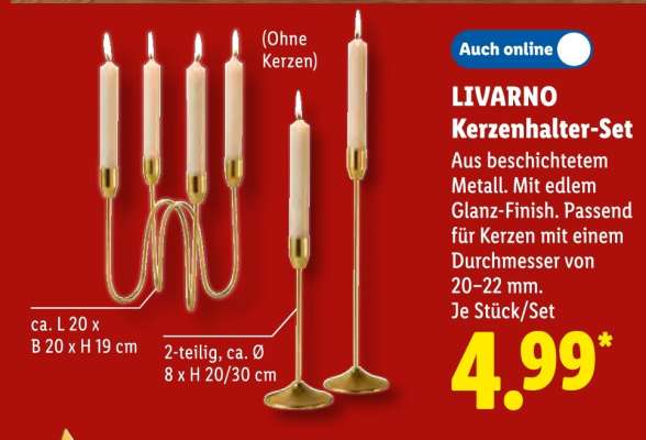 LIVARNO Kerzenhalter-Set