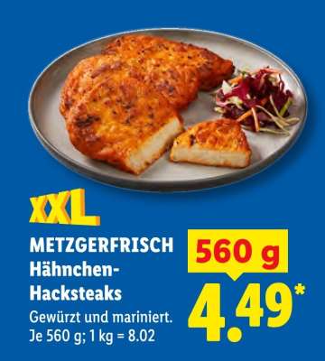 Metzgerfrisch Hähnchen-Hacksteaks