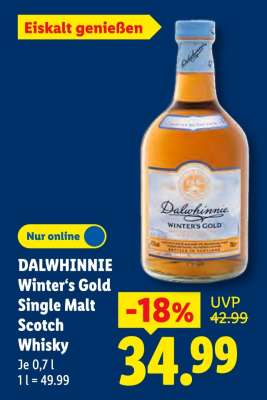 DALWHINNIE Winter‘s Gold Single Malt Scotch Whisky
