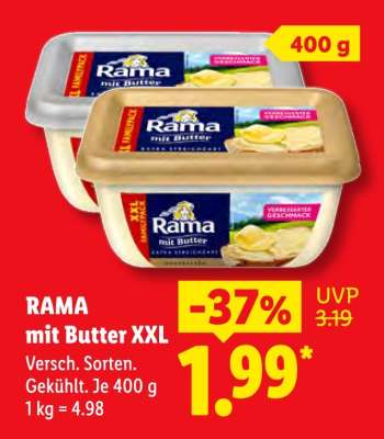 Rama mit Butter XXL