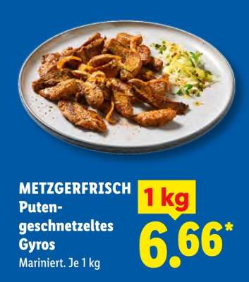 Metzgerfrisch Putengeschnetzeltes Gyros