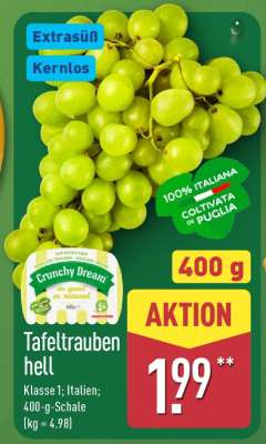 Tafeltrauben hell
