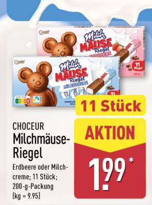 CHOCEUR Milchmäuse-Riegel