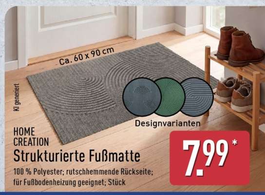 HOME CREATION Strukturierte Fußmatte