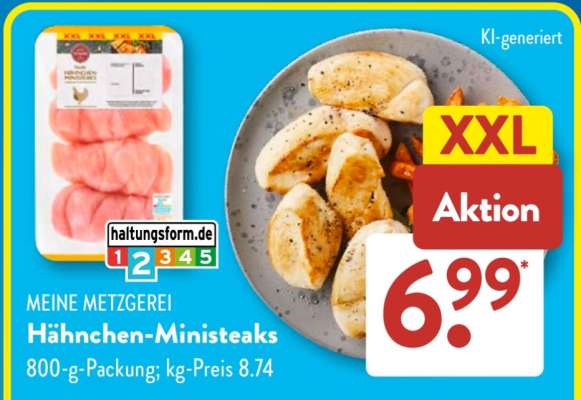 Hähnchen Ministeaks