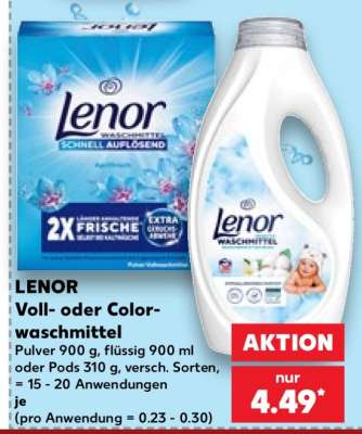 LENOR Voll- oder Colorwaschmittel