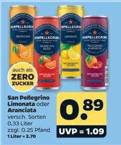 San Pellegrino Limonata oder Aranciata