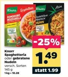 Knorr Spaghetteria oder gebratene Nudeln