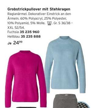 Grobstickpullover mit Stehkragen