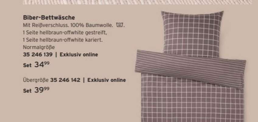 Biber-Bettwäsche