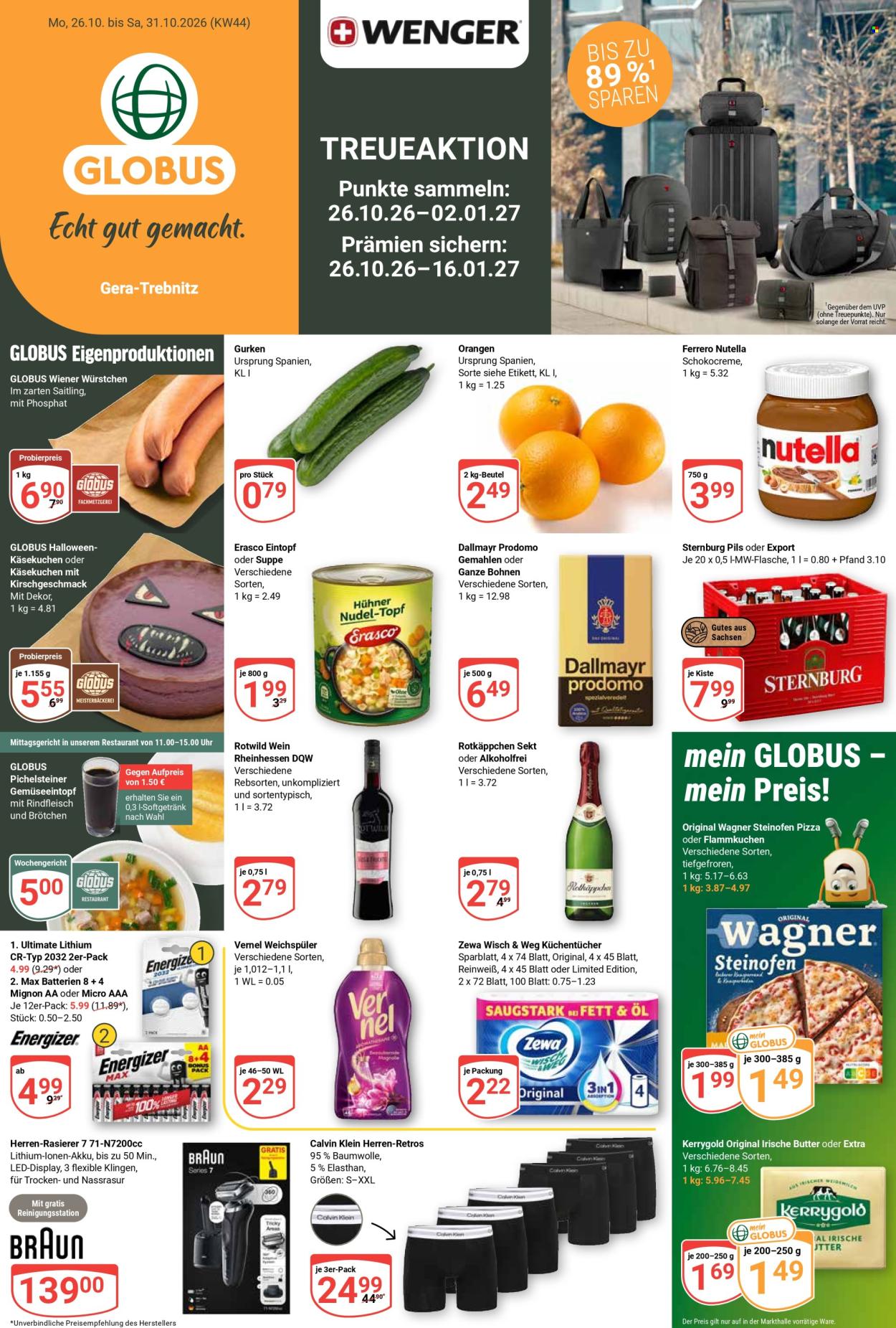 Globus Prospekte  - 26.10.2026 - 31.10.2026. Seite 1
