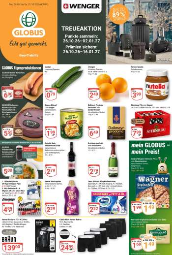 Prospekte Globus - 26.10.2026 - 31.10.2026.