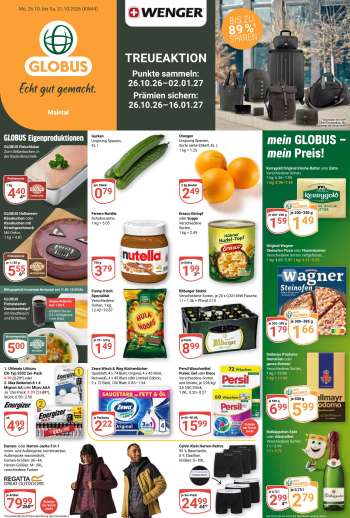 Prospekte Globus - 26.10.2026 - 31.10.2026.