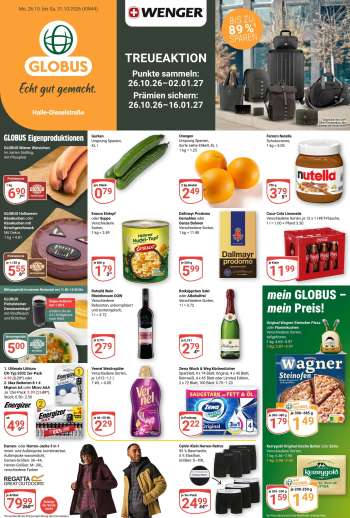 Prospekte Globus - 26.10.2026 - 31.10.2026.
