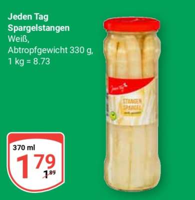 Jeden Tag Spargelstangen