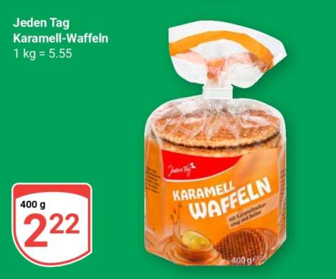 Jeden Tag Karamell-Waffeln