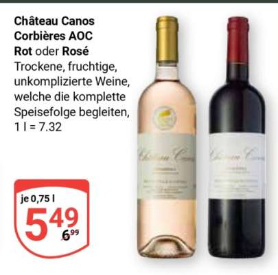 Château Canos Corbières AOC Rot oder Rosé
