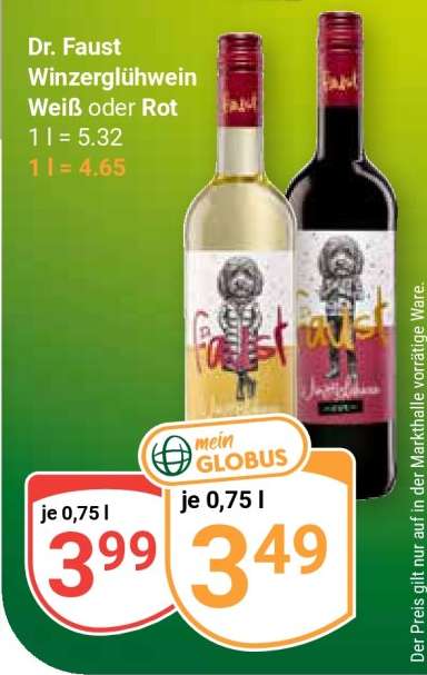 Dr. Faust Winzerglühwein Weiß oder Rot