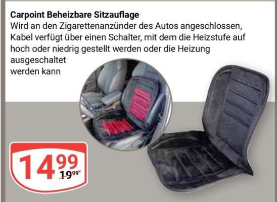 Carpoint Beheizbare Sitzauflage