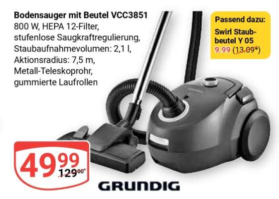 Bodensauger mit Beutel VCC3851
