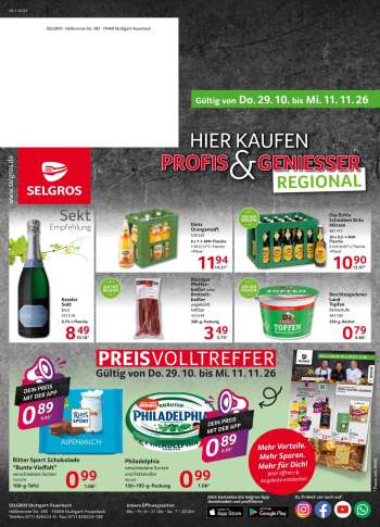 Prospekte Selgros - 29.10.2026 - 11.11.2026.
