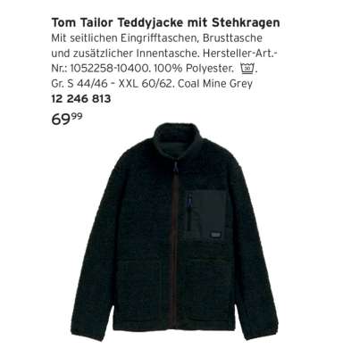 Tom Tailor Teddyjacke mit Stehkragen