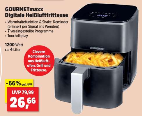 GOURMETmaxx Digitale Heißluftfritteuse