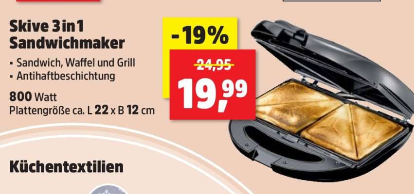 Skive 3 in 1 Sandwichmaker