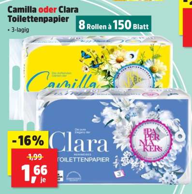 Camilla oder Clara Toilettenpapier
