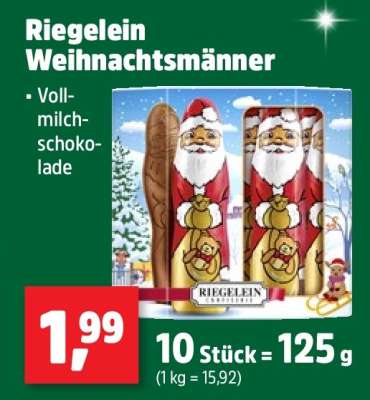 Riegelein Weihnachtsmänner