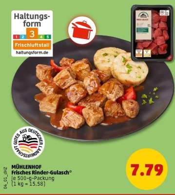 MÜHLENHOF Frisches Rinder-Gulasch