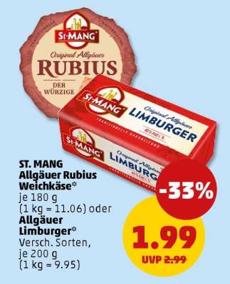 ST. MANG Allgäuer Rubius Weichkäse